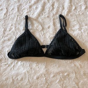 Black Lace Bikini Top